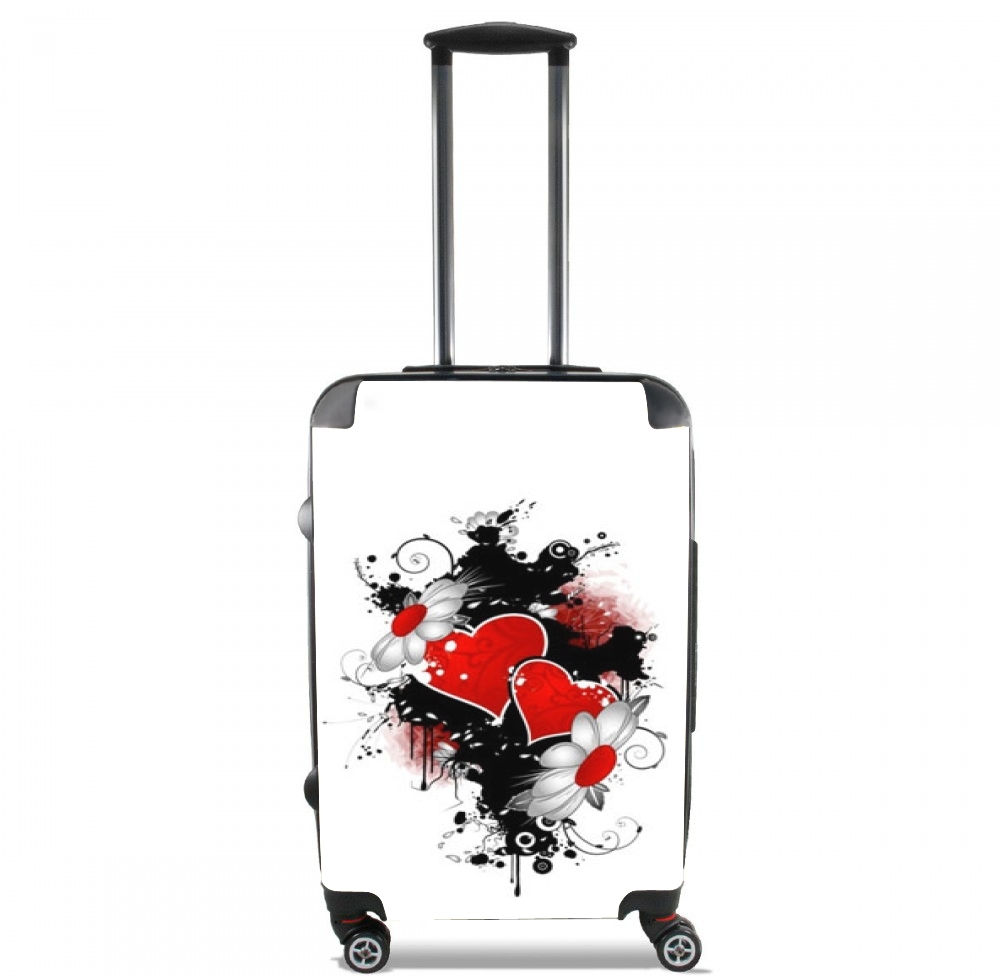 Valise bagage Cabine pour Love et Coeur Rouge