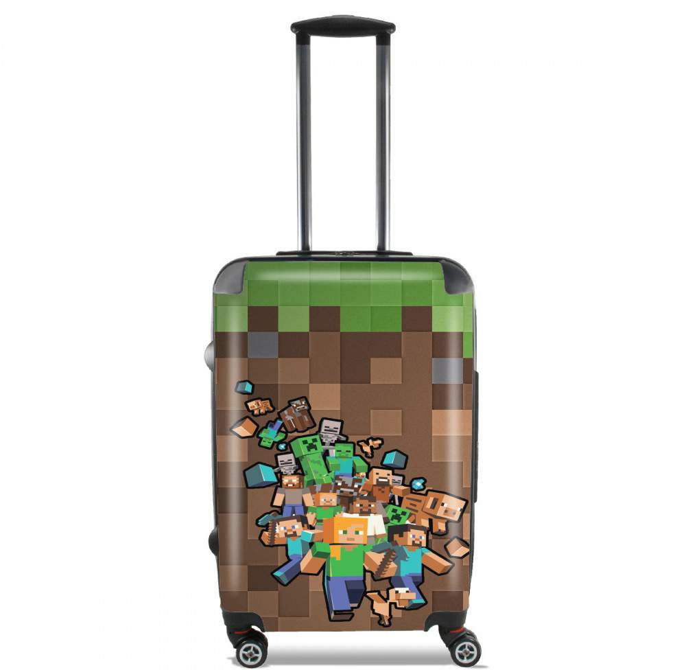 Valise bagage Cabine pour Minecraft Creeper Forest