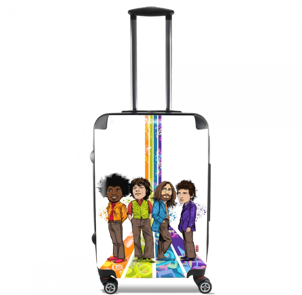 Valise bagage Cabine pour Music Legends: Lennon, Jagger, Dylan & Hendrix