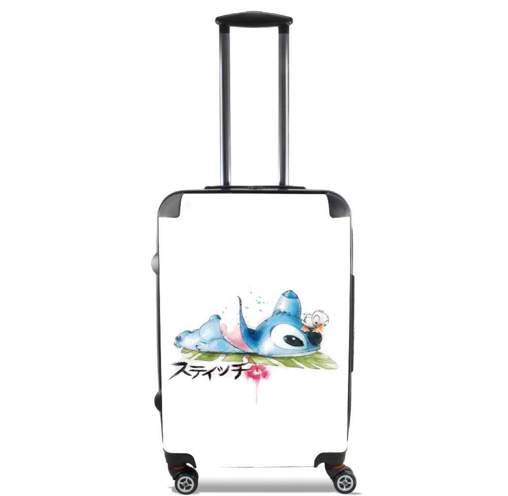 Valise bagage Cabine pour Stitch watercolor