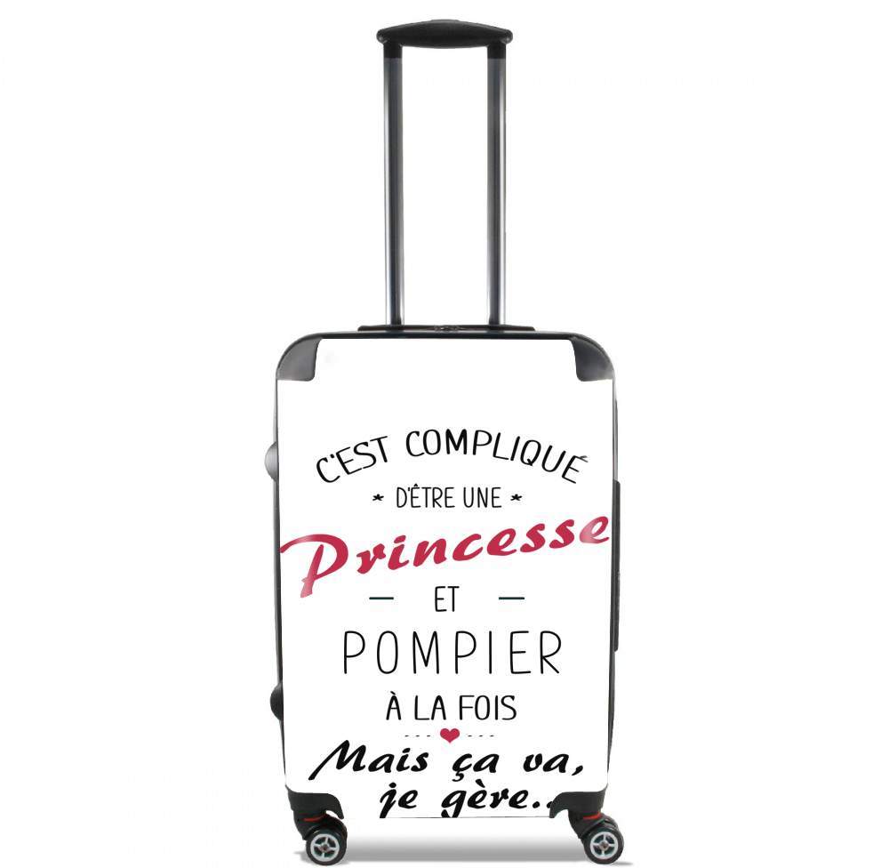 Valise trolley bagage L pour C'est compliqué d’être une princesse et pompier