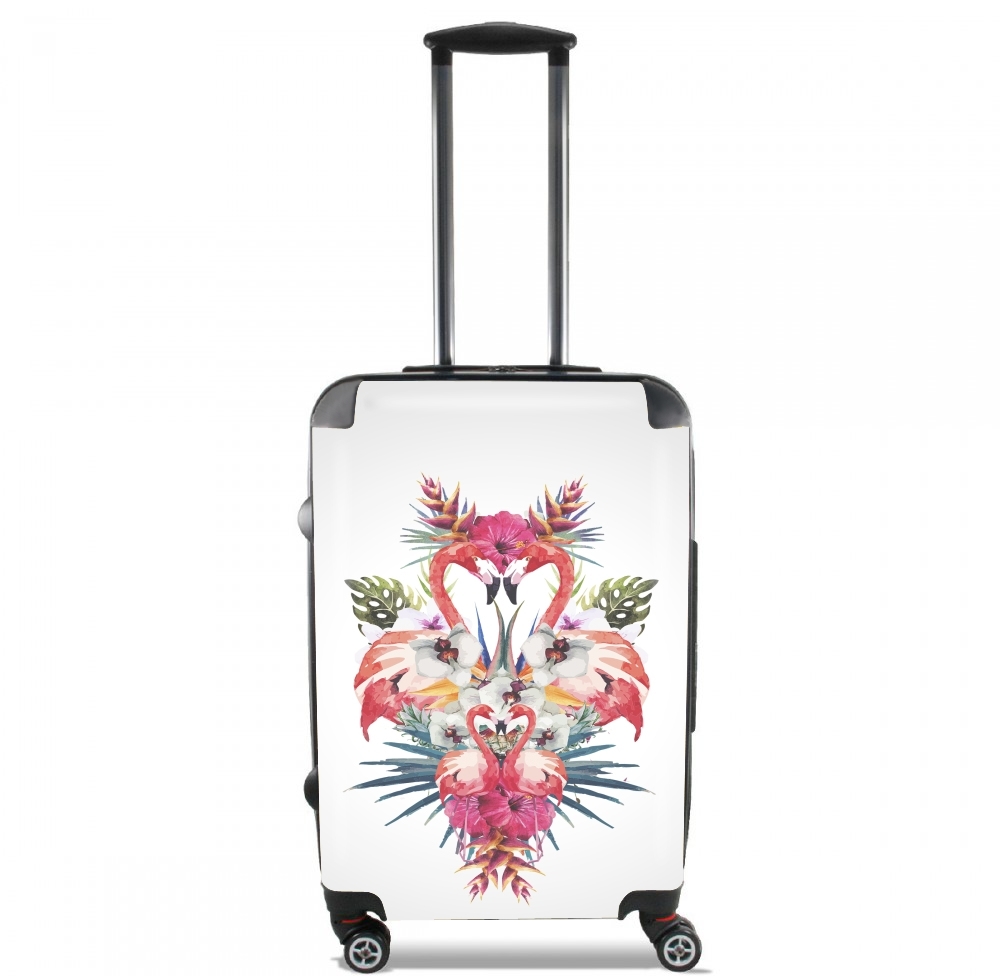 Valise trolley bagage L pour Flamingos Tropical