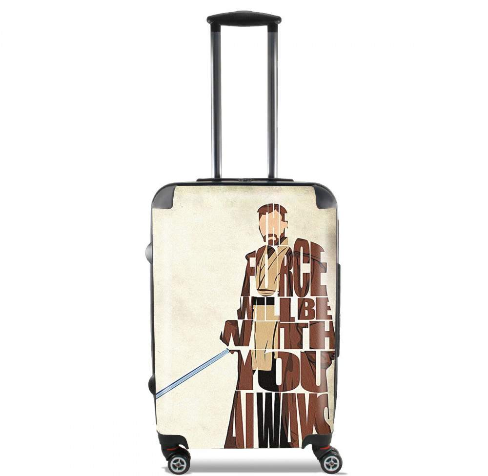 Valise trolley bagage L pour Obi Wan Kenobi Tipography Art