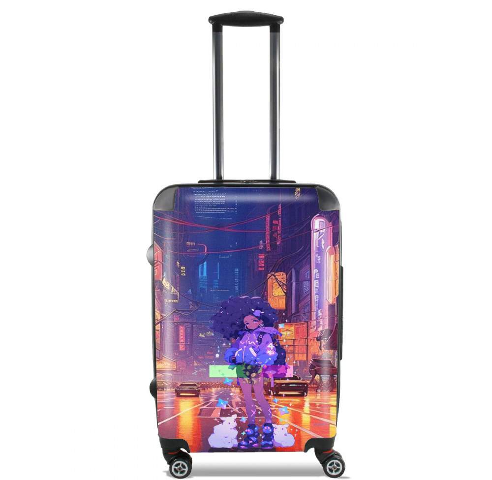 Valise trolley bagage L pour Purple girl