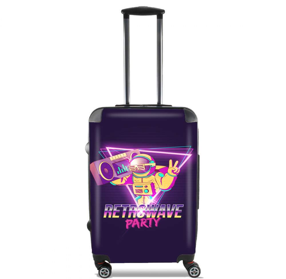 Valise trolley bagage L pour Retrowave party nightclub dj neon