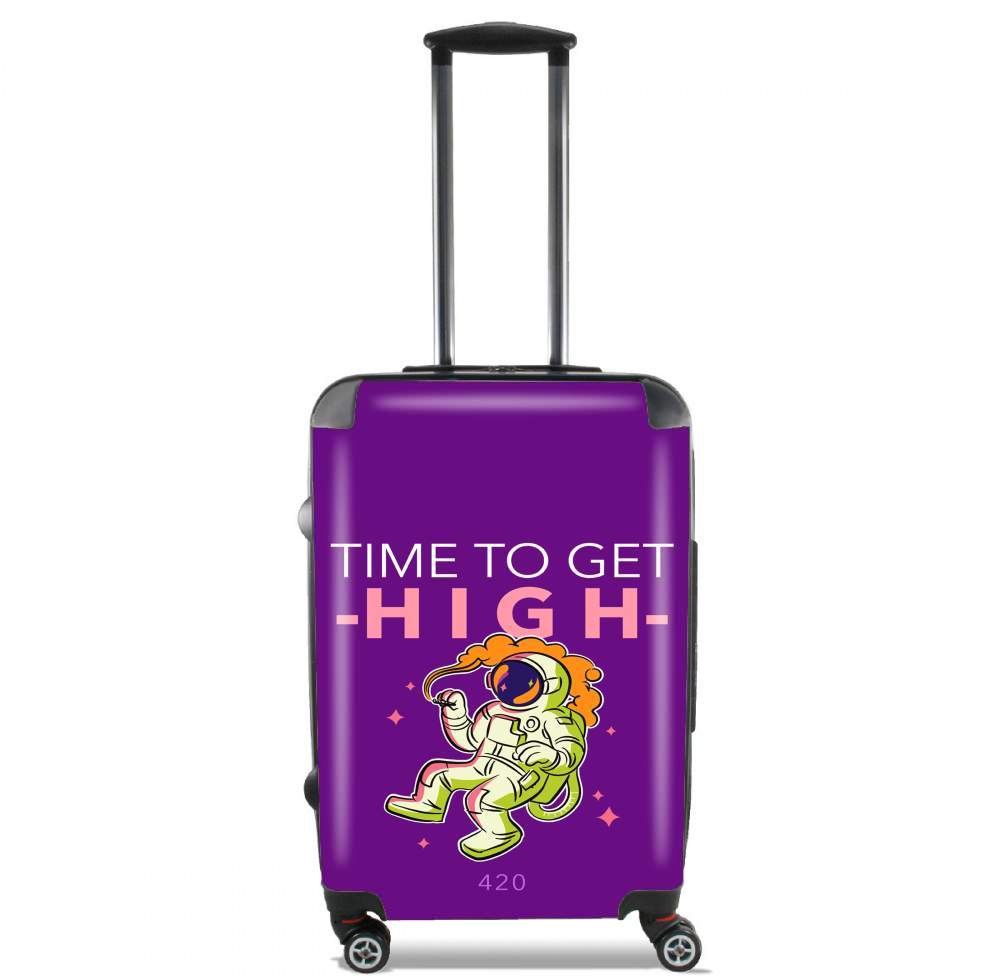 Valise trolley bagage L pour Time to get high WEED