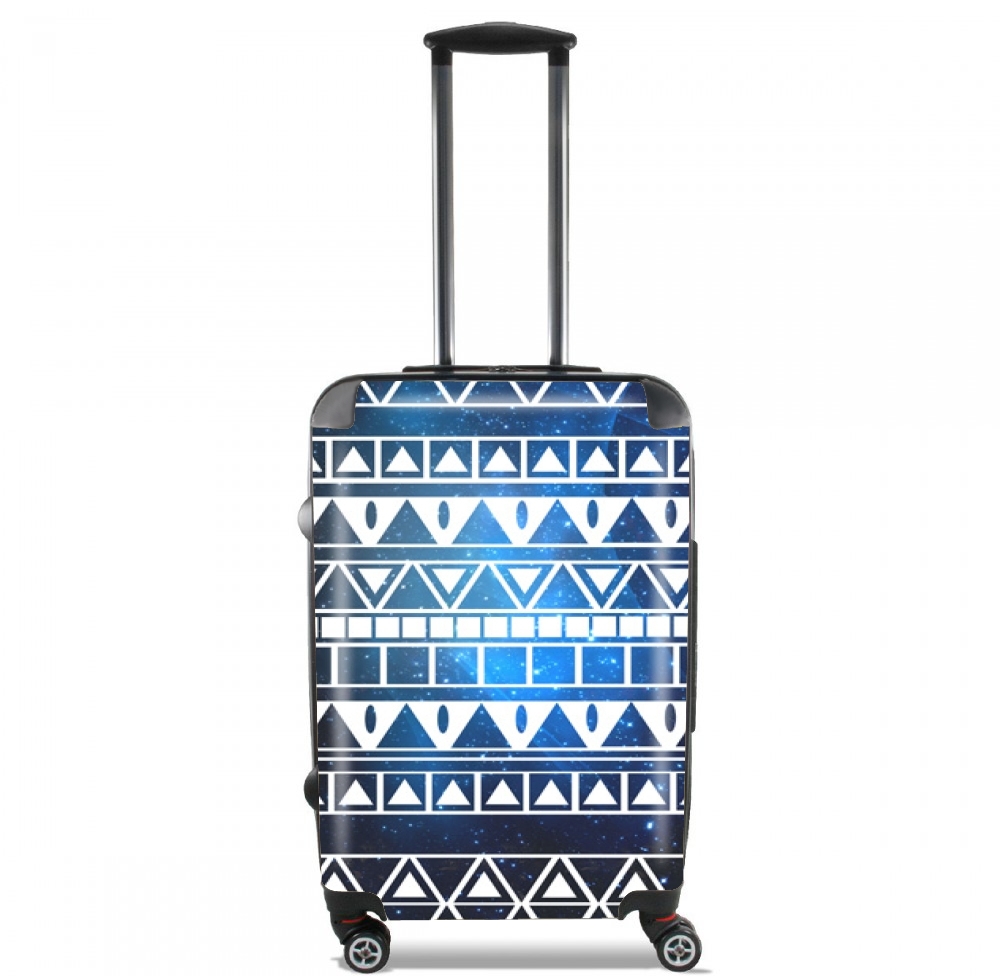 Valise trolley bagage XL pour Aztec Tribal ton bleu