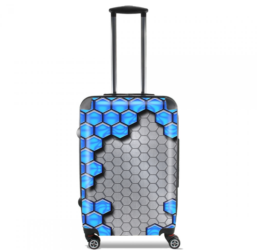 Valise trolley bagage XL pour Bleu Métallisée Echelle