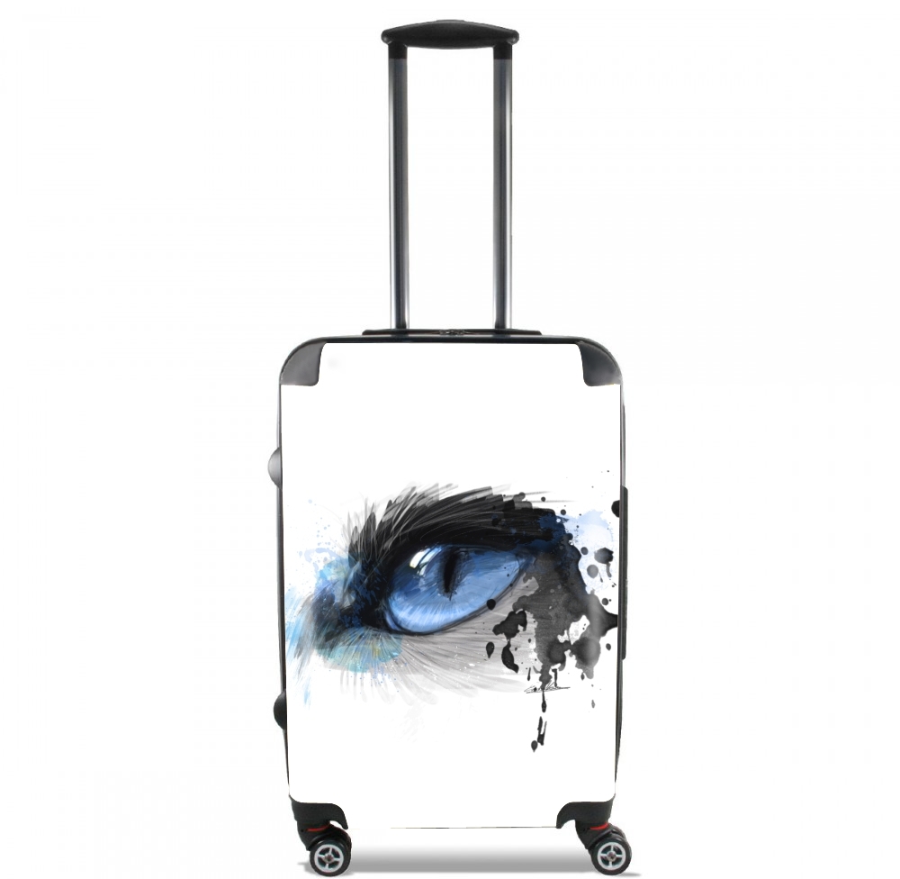 Valise trolley bagage XL pour Chaton regard bleu