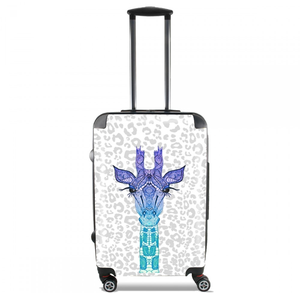 Valise trolley bagage XL pour Girafe violet sur pas
