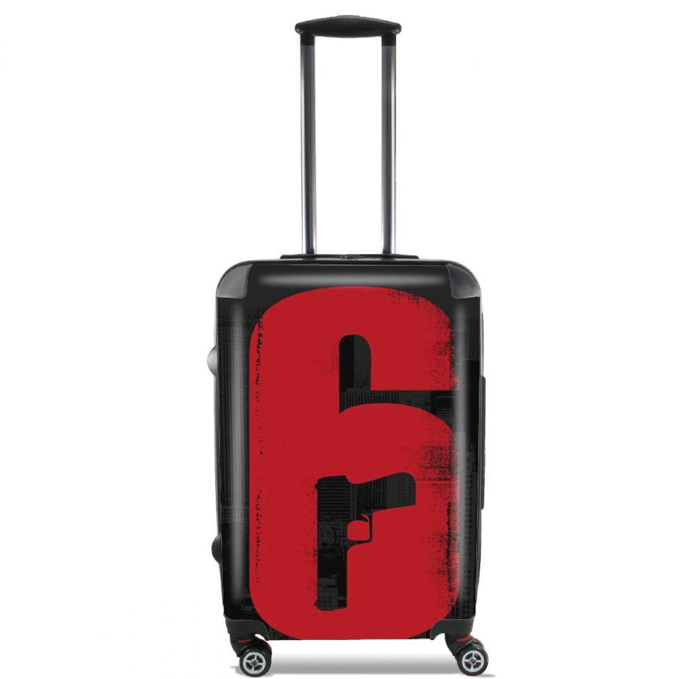 Valise trolley bagage XL pour Inspiration Rainbow 6 Siege - Pistol inside Gun