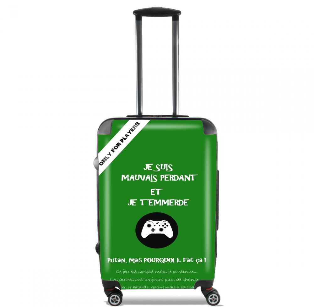 Valise trolley bagage XL pour Mauvais perdant - Vert Xbox