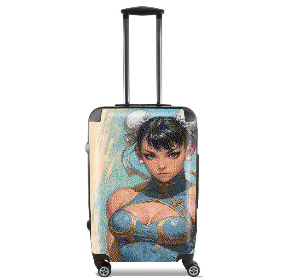 Valise trolley bagage XL pour Miss Chun-Li