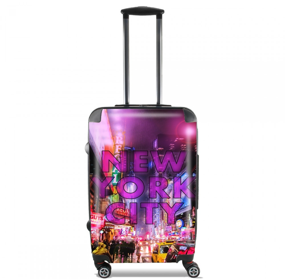 Valise trolley bagage XL pour New York City Broadway - Couleur rose 