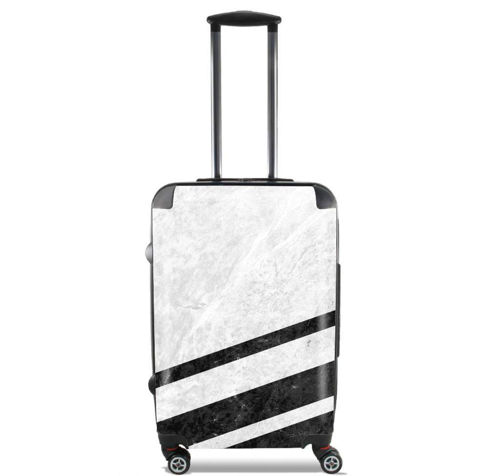 Valise trolley bagage XL pour effet marbre blanc